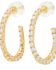 Lab Diamond Inside-Out C-Hoops in 14K Gold (1.50 ct. tw)