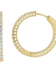 Lab Diamond Inside-Out Hoops in 14K Gold (1 ct. tw)