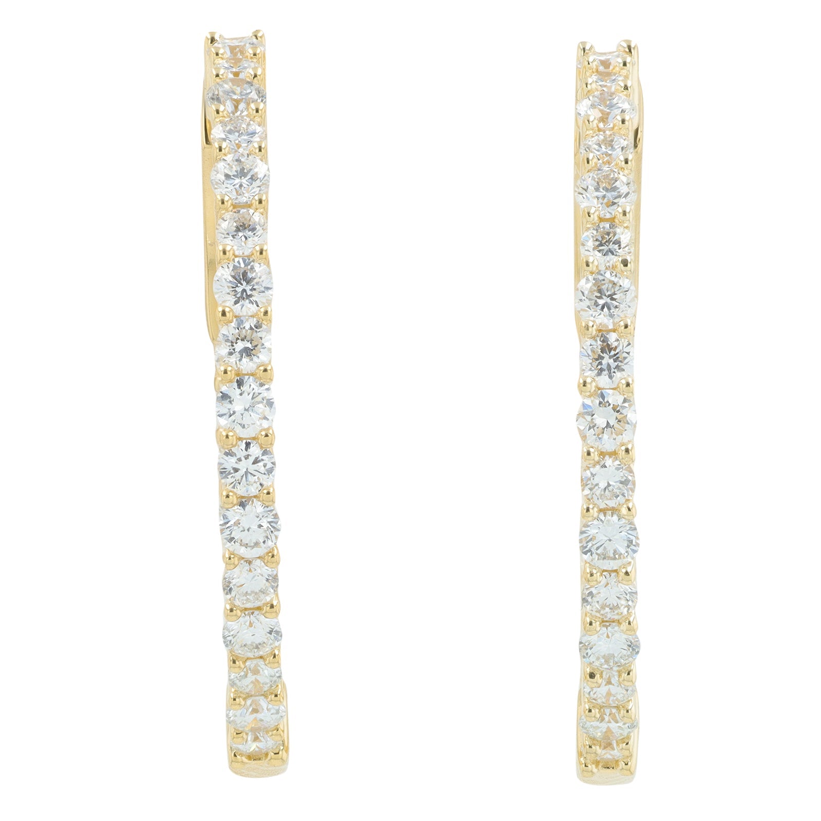 Lab Diamond Inside-Out Hoops in 14K Gold (1 ct. tw)