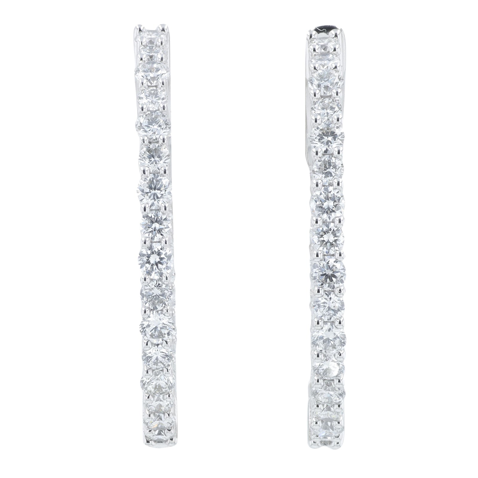 Lab Diamond Inside-Out Hoops in 14K Gold (1 ct. tw)