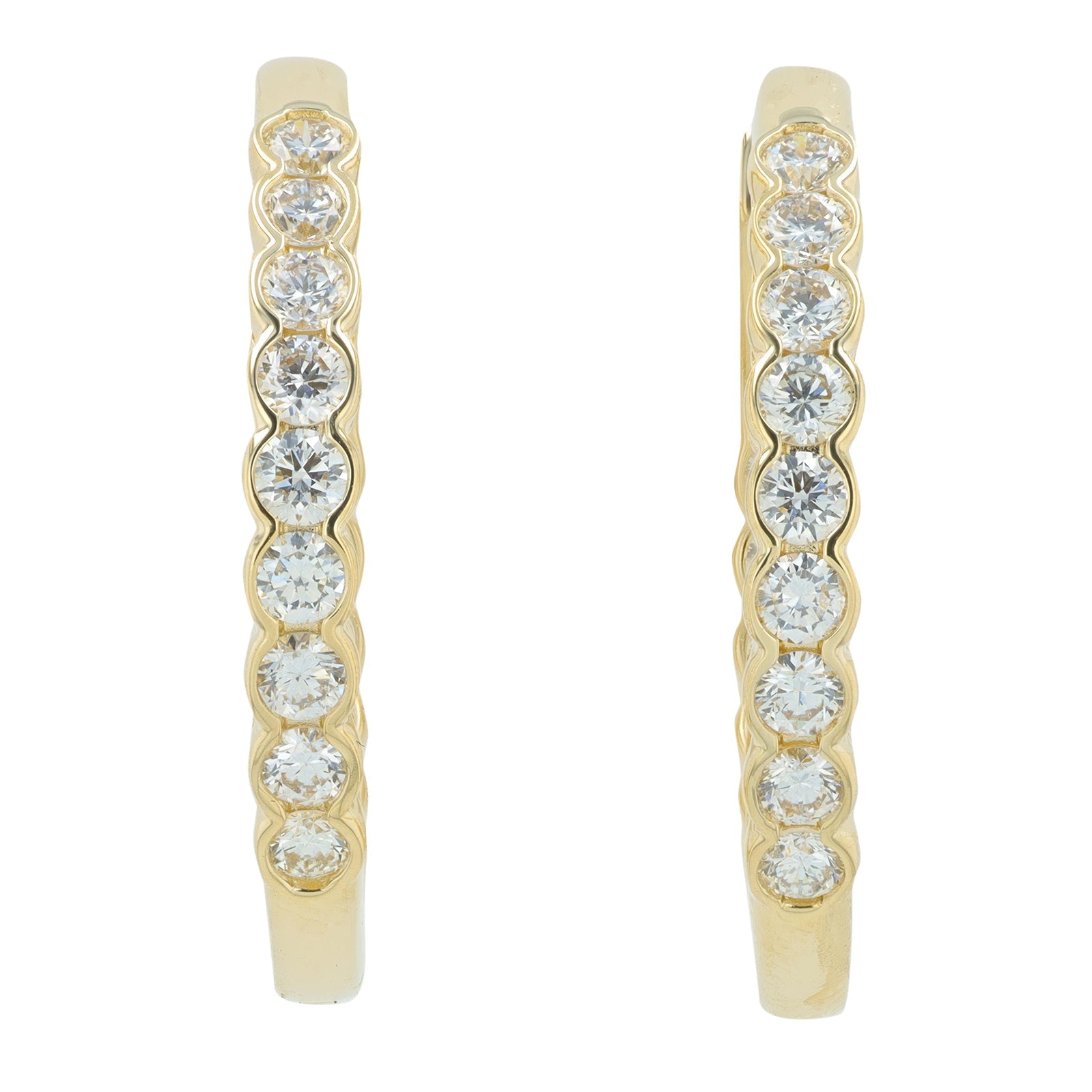 14K 1 CT Lab Grown Diamond Inside-Out Hoops<p><strong>Lab Grown Diamond</p></strong><p><strong>More Colors Available</p></strong>
