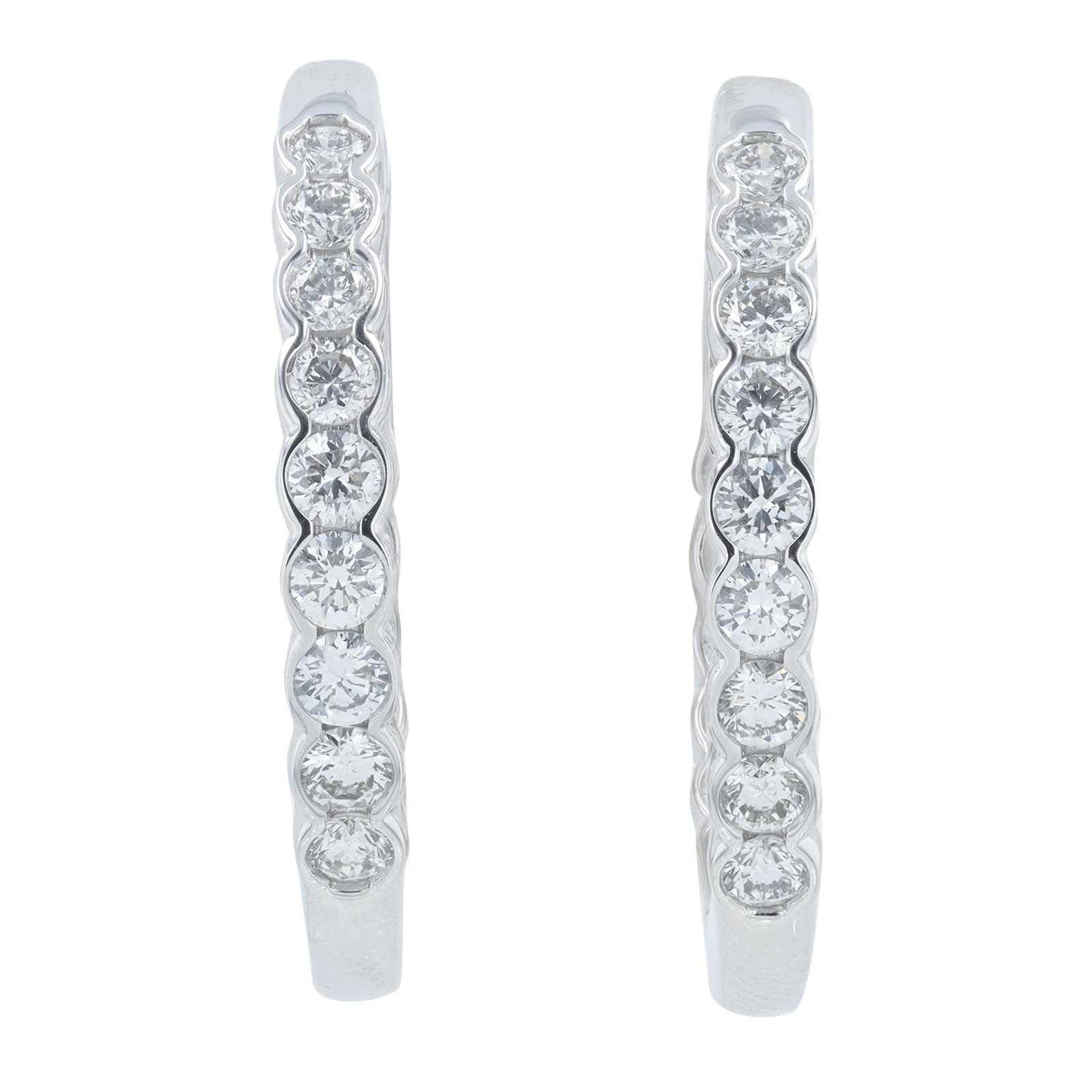 14K 1 CT Lab Grown Diamond Inside-Out Hoops<p><strong>Lab Grown Diamond</p></strong><p><strong>More Colors Available</p></strong>