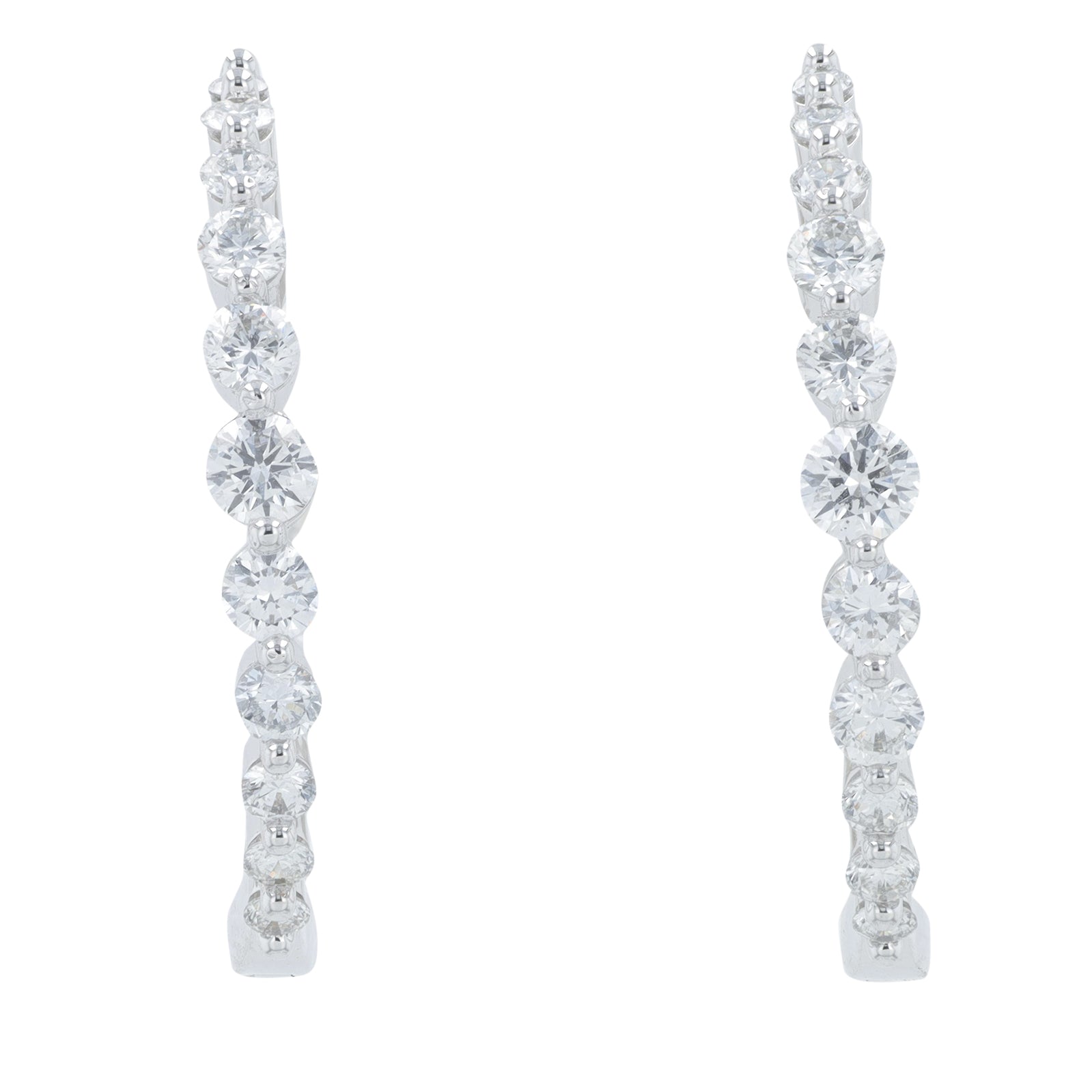 Lab Diamond Inside-Out Hoops in 14K Gold (2 ct. tw)