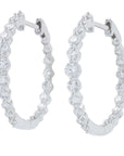 Lab Diamond Inside-Out Hoops in 14K Gold (2 ct. tw)