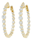 Lab Diamond Inside-Out Hoops in 14K Gold (2 ct. tw)