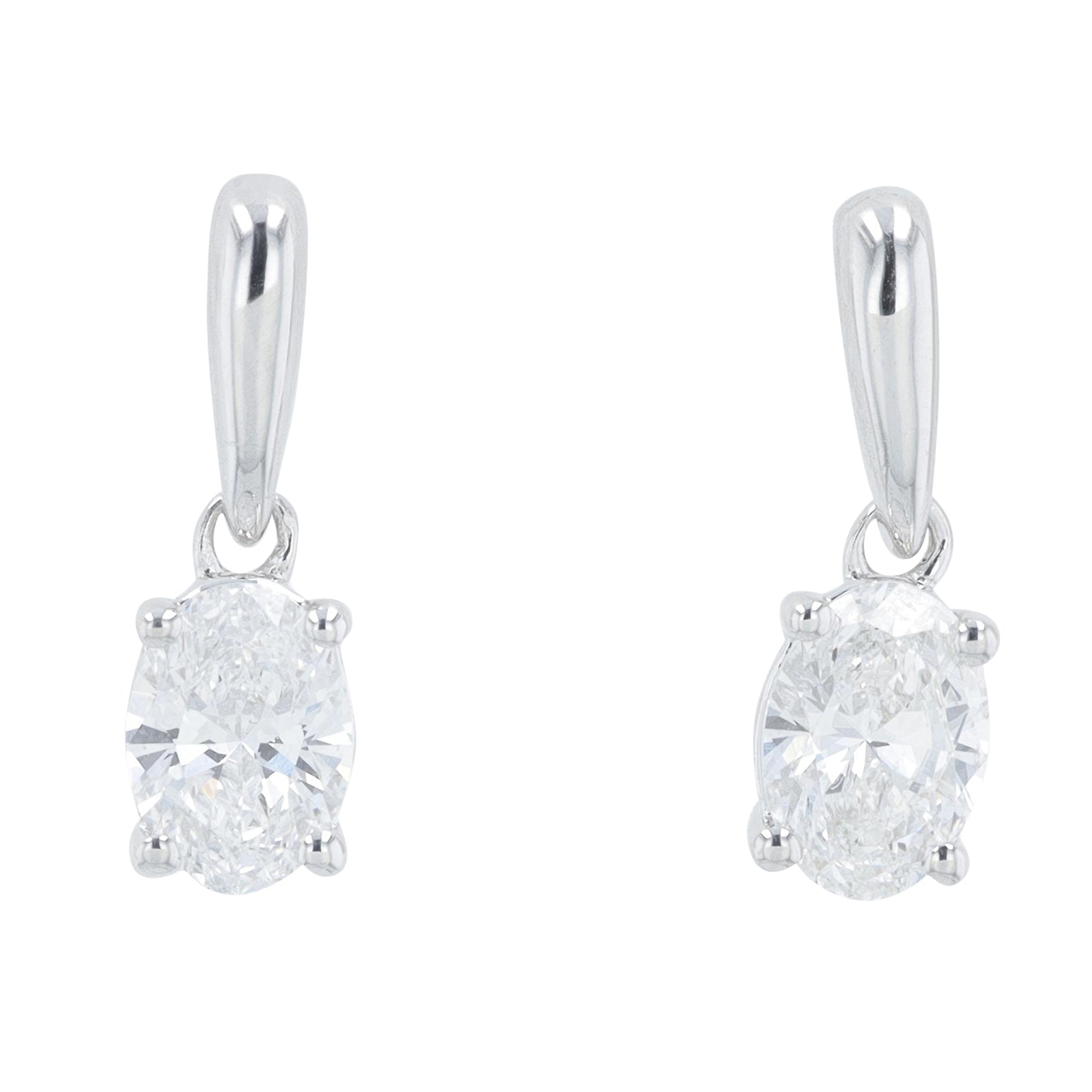 Lab Diamond Earrings in 14K White Gold (1 ct. tw)