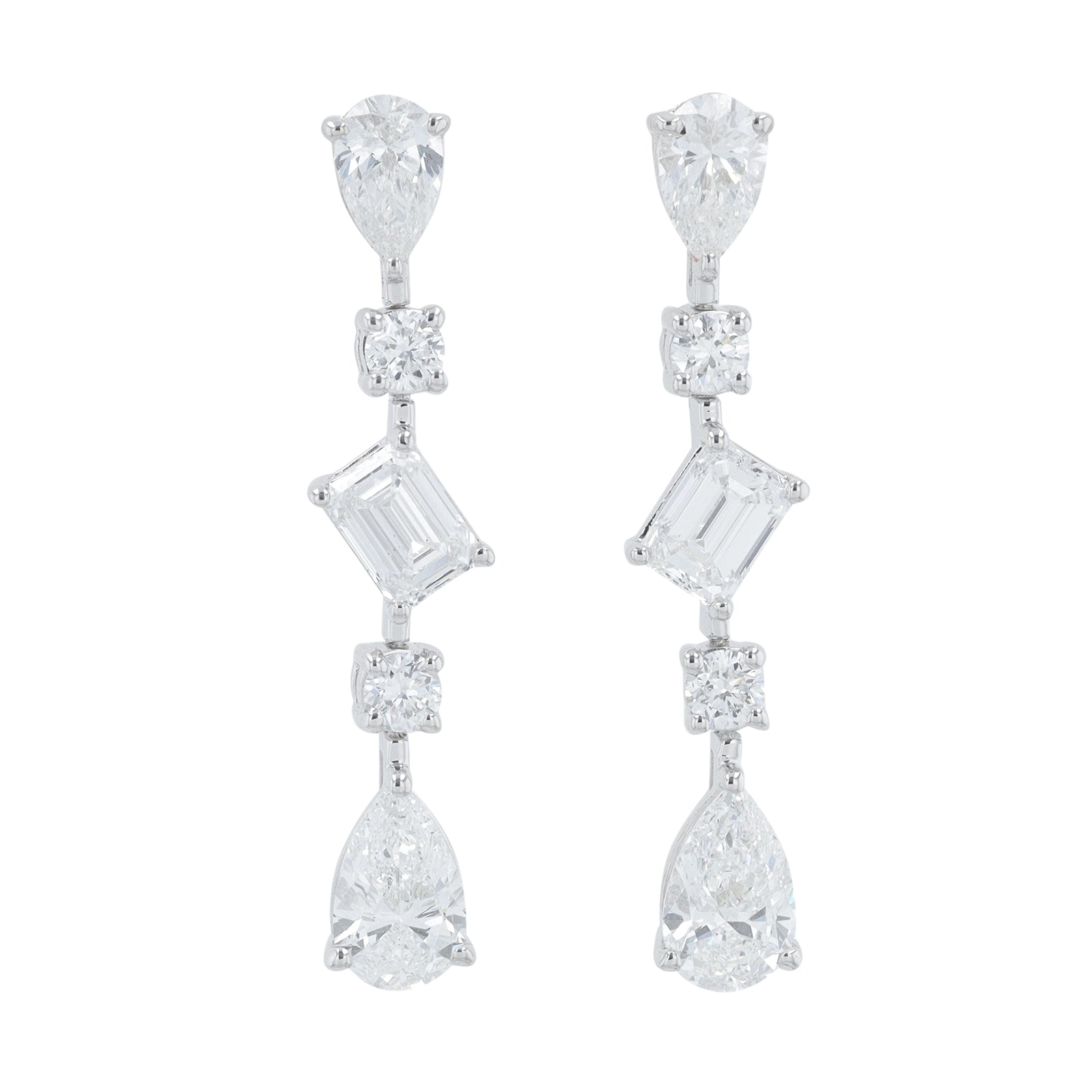 Lab Diamond Earrings in 14K White Gold (5.10 ct. tw)