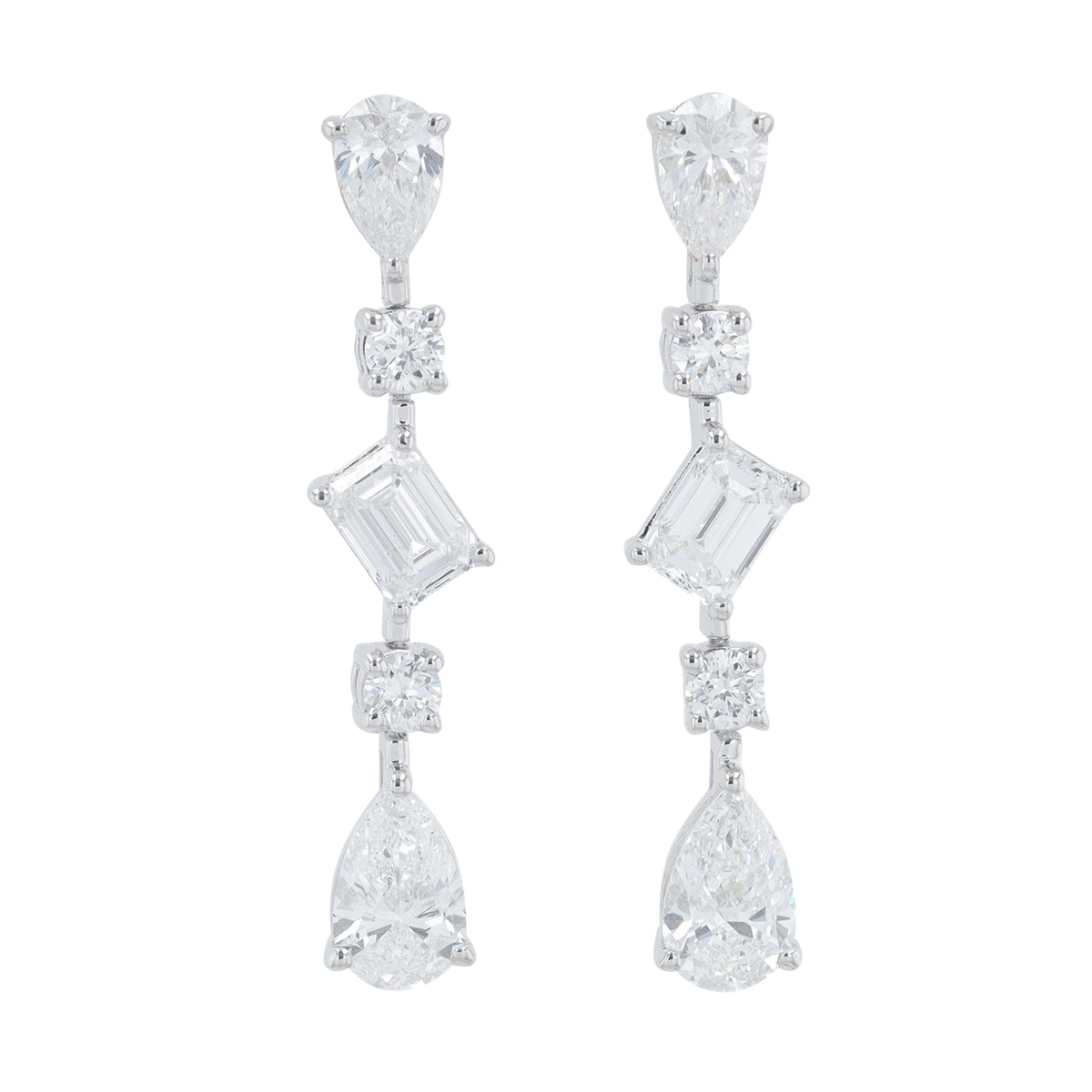 Lab Diamond Earrings in 14K White Gold (5.10 ct. tw)