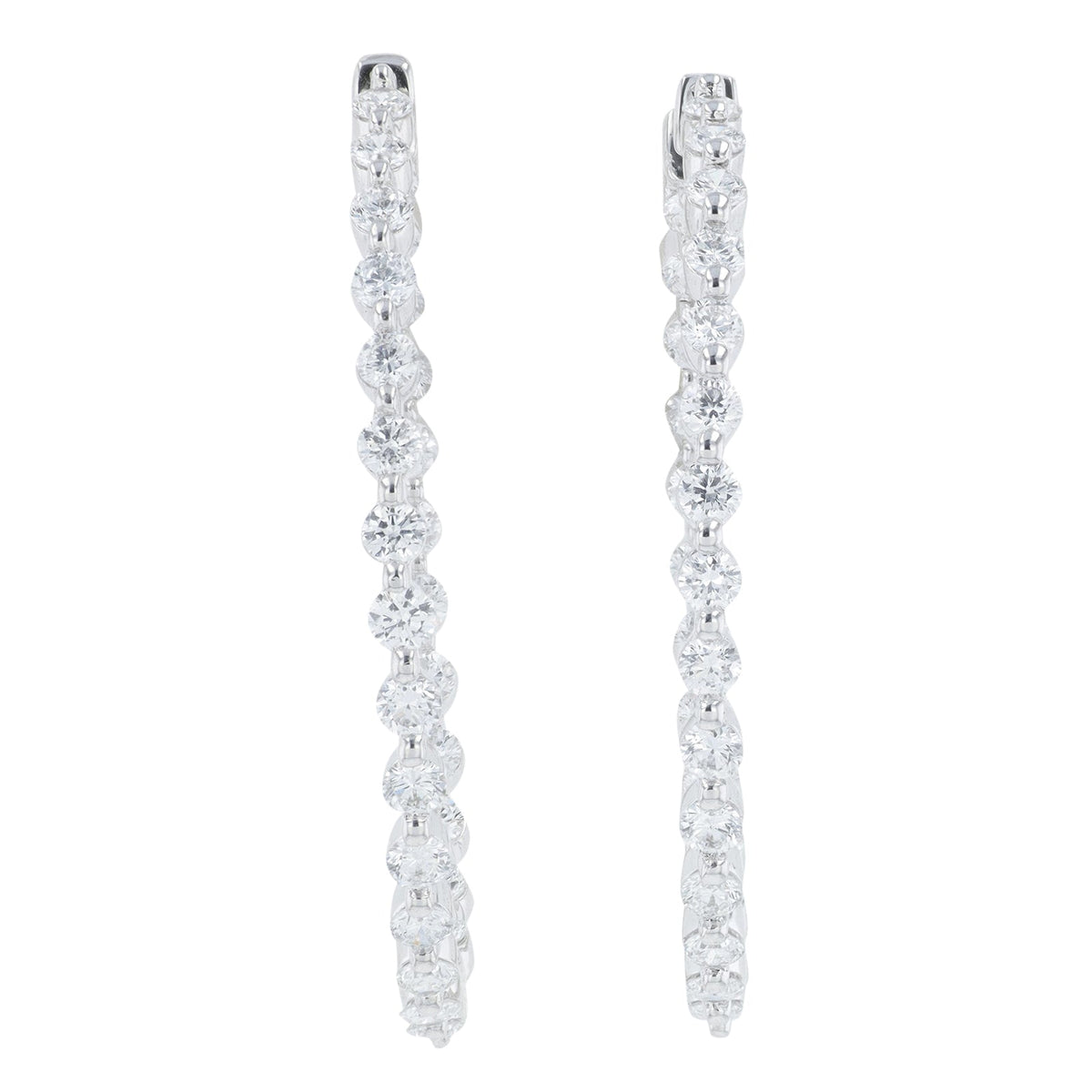 14K WG 2 CTW Lab Grown Diamond Inside-Out Hoops<p><strong>Lab Grown Diamond</p></strong>