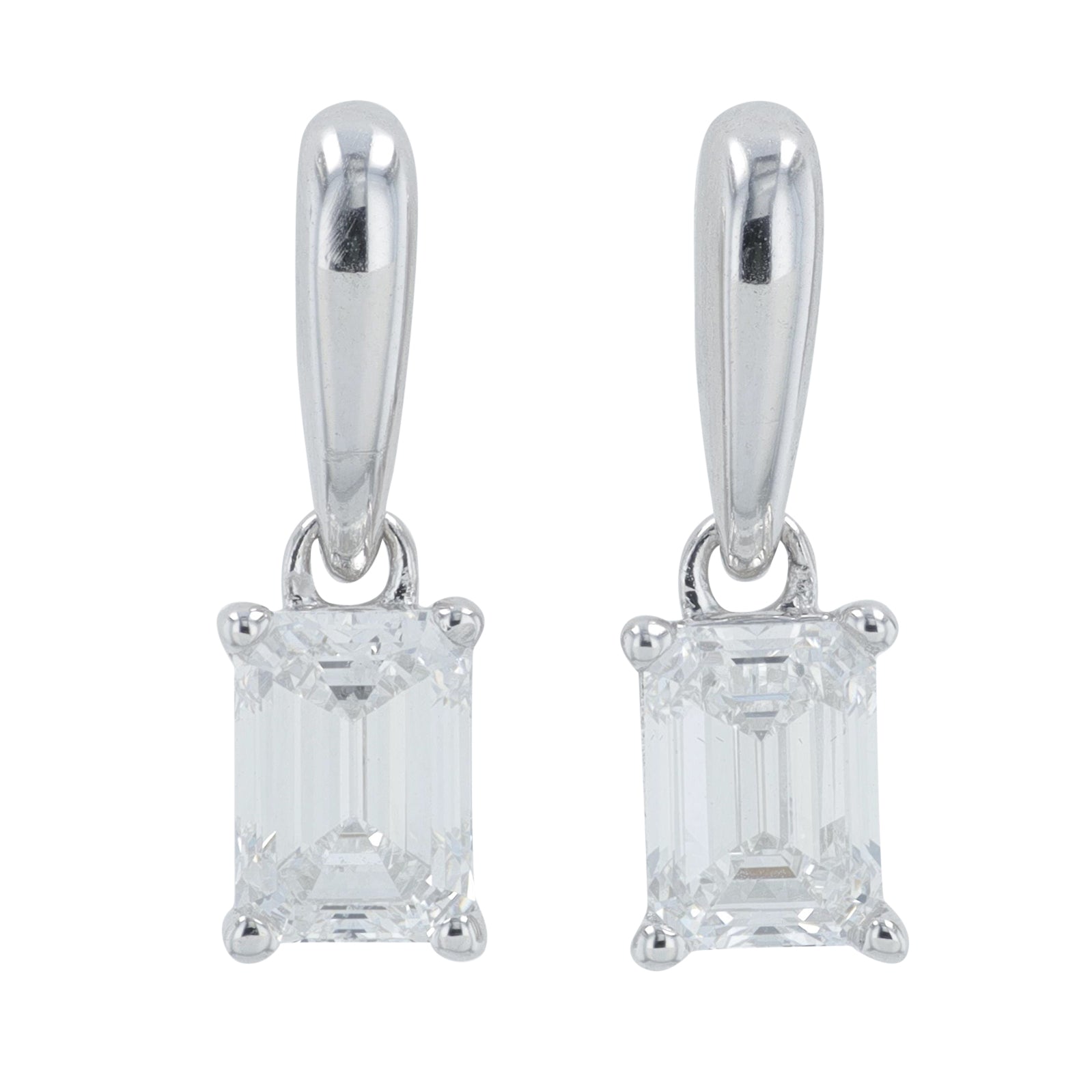 Lab Diamond Earrings in 14K White Gold (1 ct. tw)