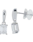 Lab Diamond Earrings in 14K White Gold (1 ct. tw)