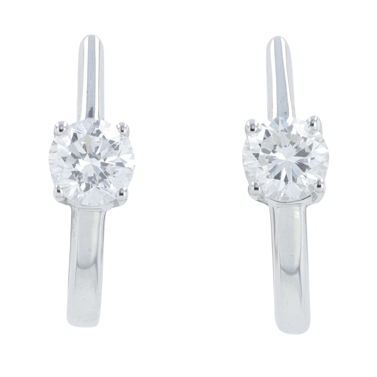 Lab Diamond Huggies in 14K White Gold (0.66 ct. tw)