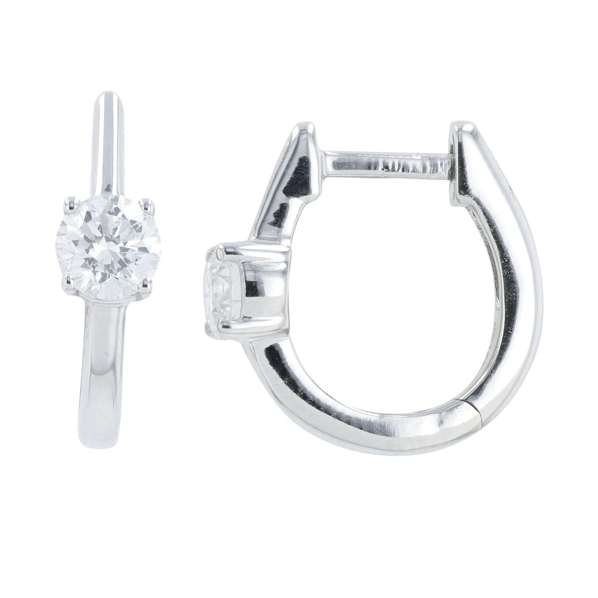 Lab Diamond Huggies in 14K White Gold (0.66 ct. tw)