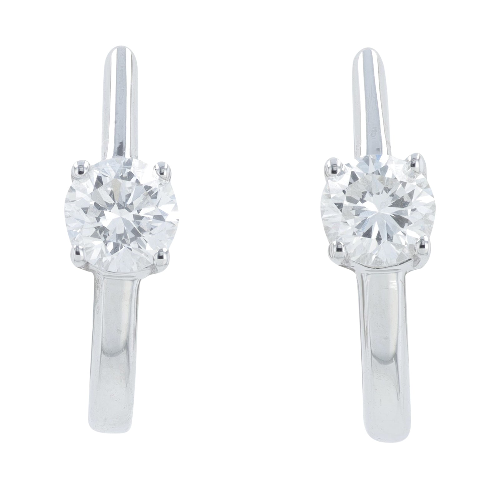 14K WG .66 CTW Lab Grown Diamond Huggies<p><strong>Lab Grown Diamond</p></strong>