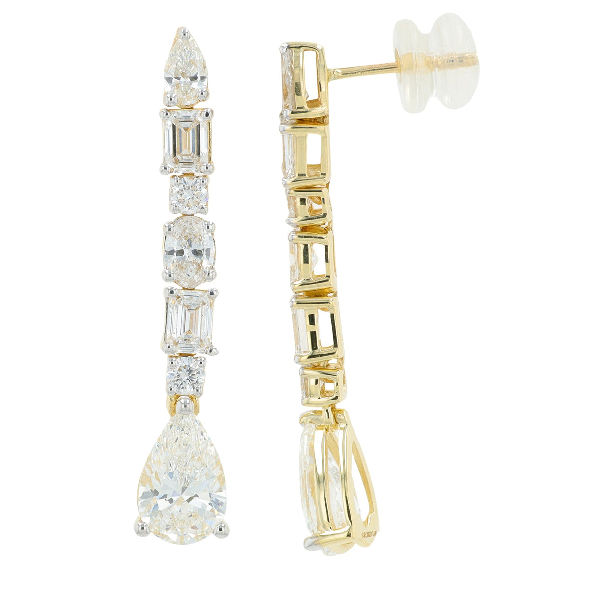 Lab Diamond Drop Earrings in 14K Yellow Gold (3.75 ct. tw)
