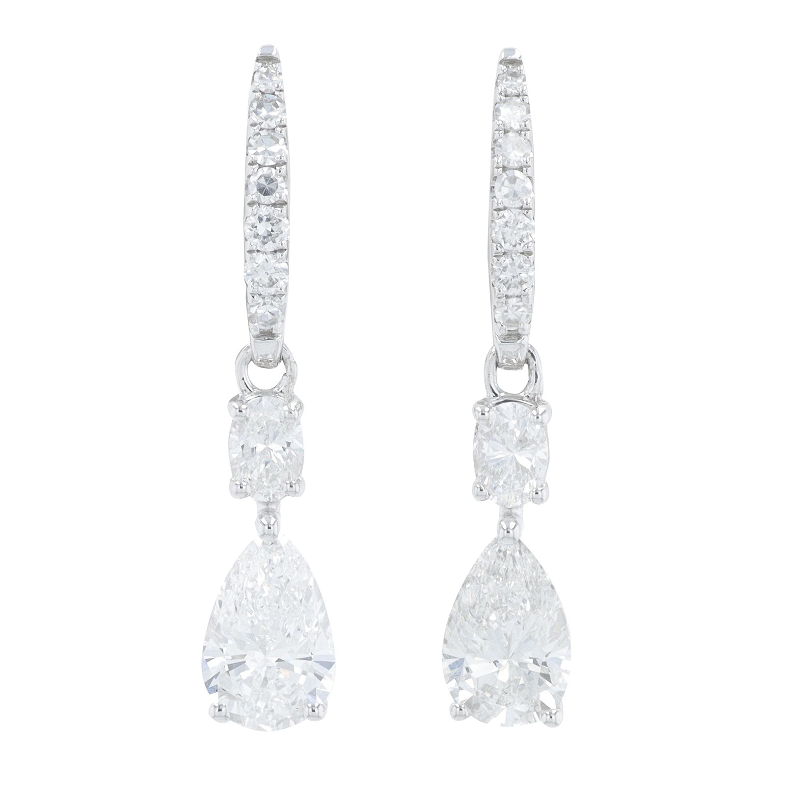 Lab Diamond Earrings in 14K White Gold (2 ct. tw)