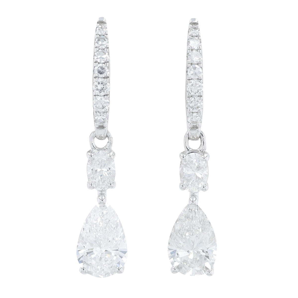 Lab Diamond Earrings in 14K White Gold (2 ct. tw)