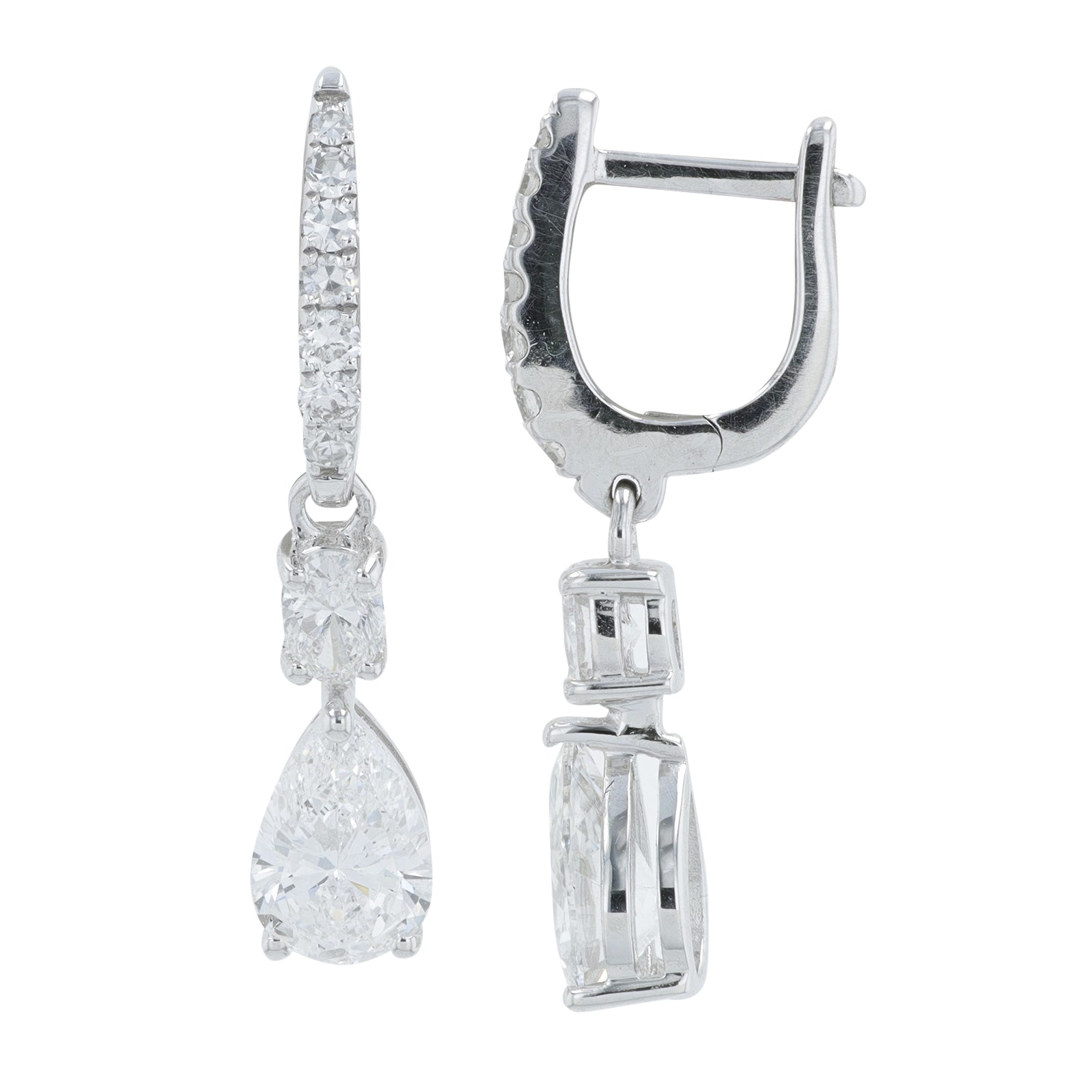 Lab Diamond Earrings in 14K White Gold (2 ct. tw)
