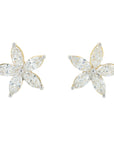 Lab Diamond Flower Earrings in 14K Yellow Gold (2.50 ct. tw)