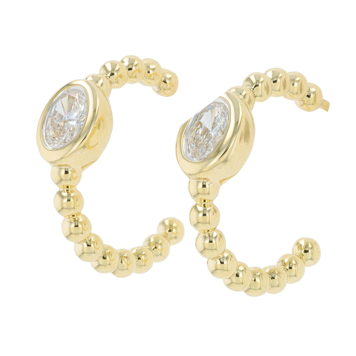 Lab Diamond C-Hoops in 14K Yellow Gold (0.33 ct. tw)