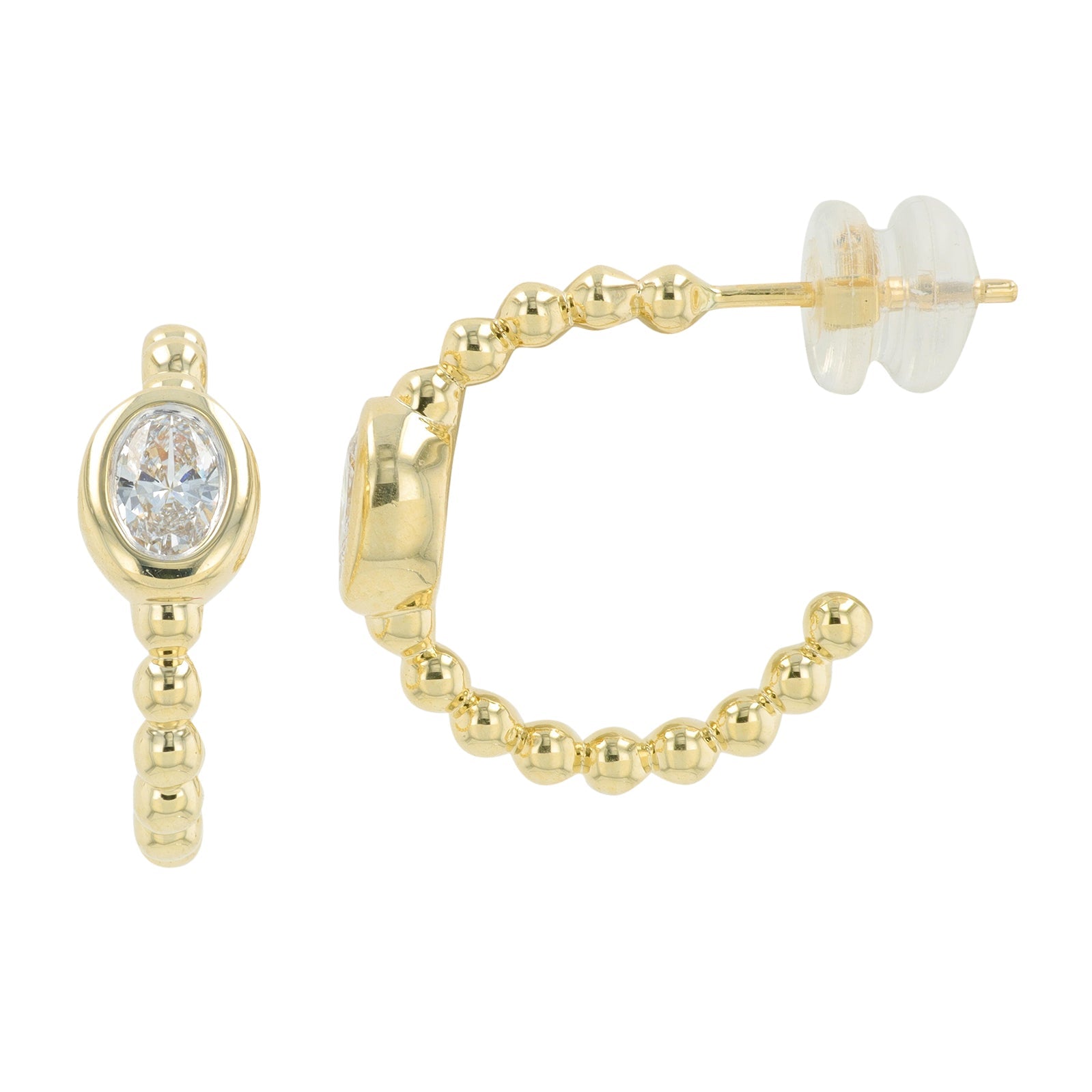 Lab Diamond C-Hoops in 14K Yellow Gold (0.33 ct. tw)