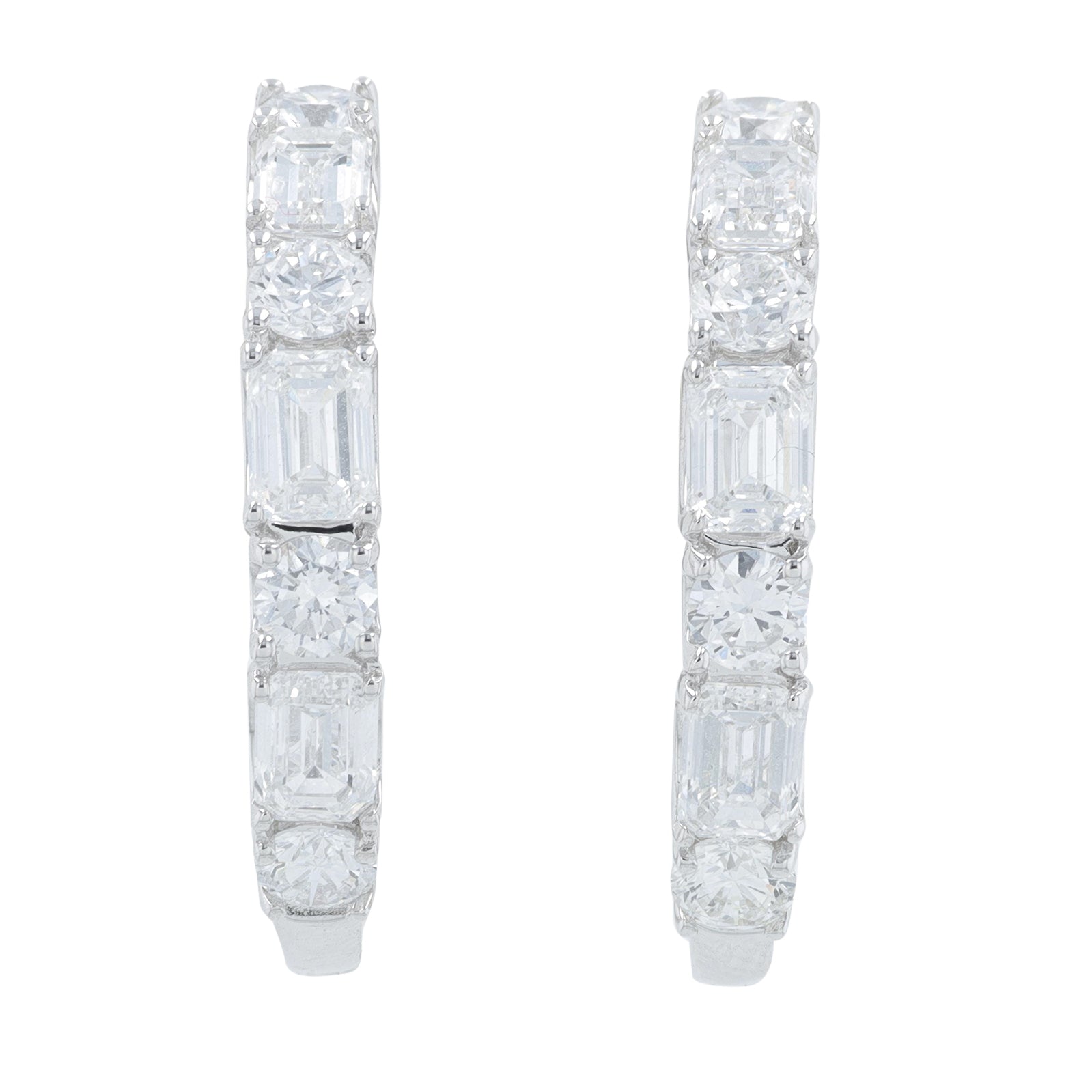 Lab Diamond Hoops in 14K White Gold (2 ct. tw)