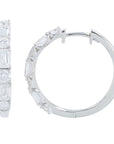 Lab Diamond Hoops in 14K White Gold (2 ct. tw)