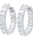 Lab Diamond Inside-Out Hoops in 14K White Gold (8 ct. tw)