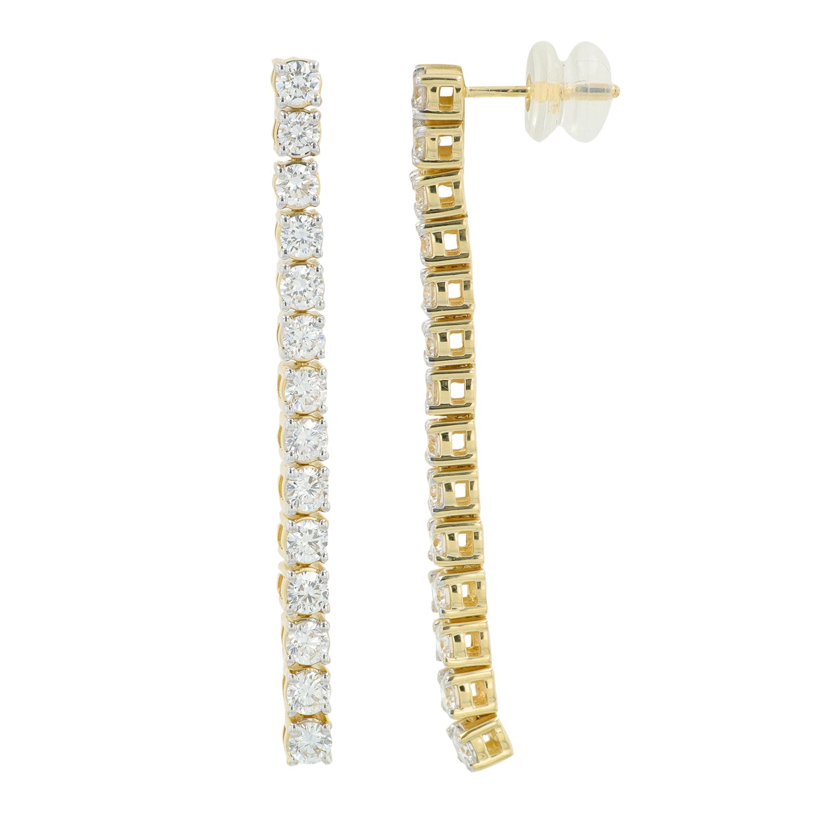 Lab Diamond Drop Earrings in 14K Gold (2 ct. tw)