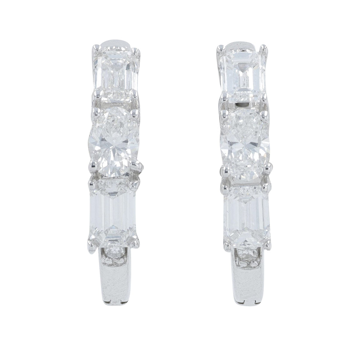 Lab Diamond Hoops in 14K White Gold (1 ct. tw)