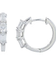 Lab Diamond Hoops in 14K White Gold (1 ct. tw)