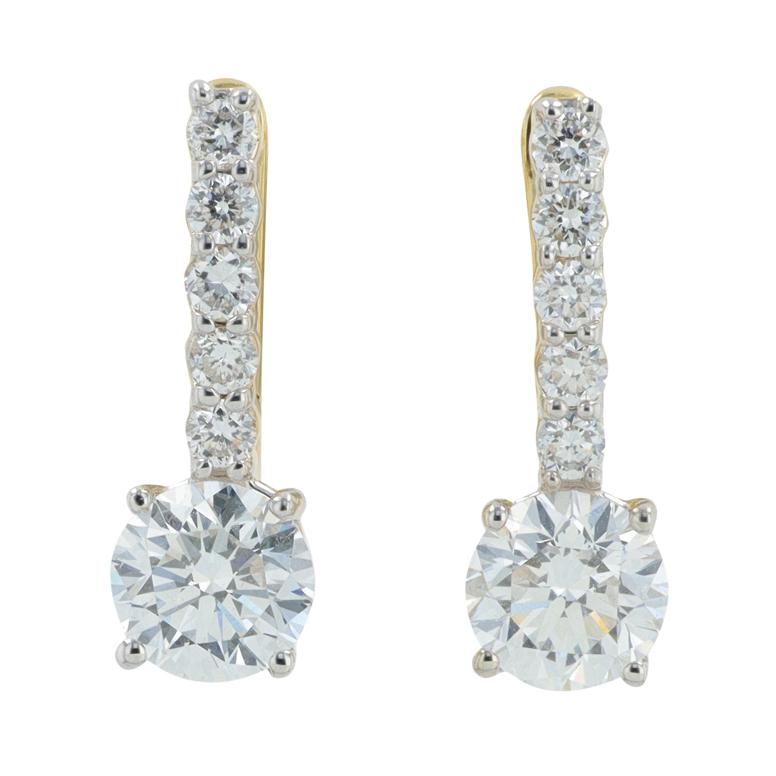 Lab Diamond Earrings in 14K Yellow Gold (1.75 ct. tw)