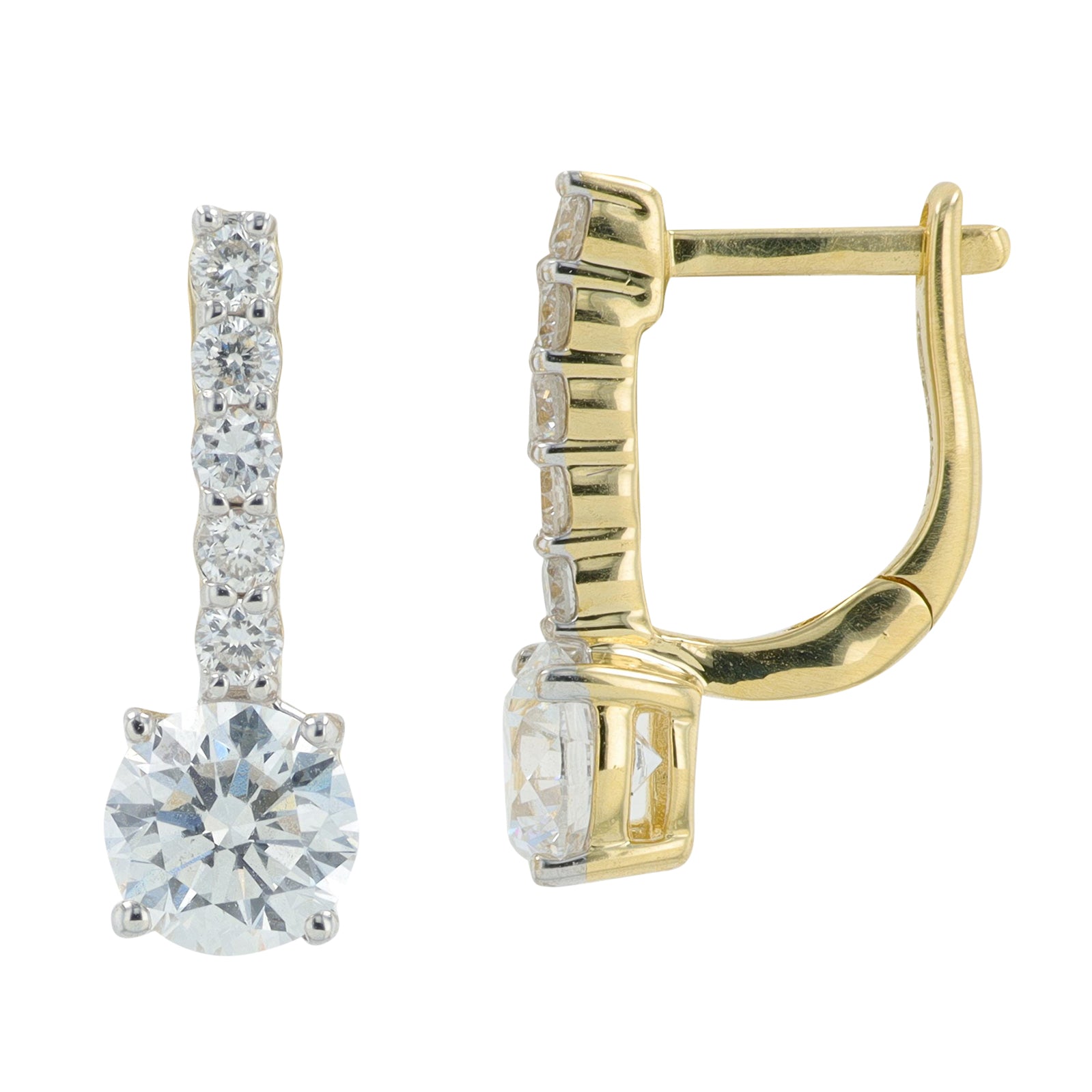 Lab Diamond Earrings in 14K Yellow Gold (1.75 ct. tw)