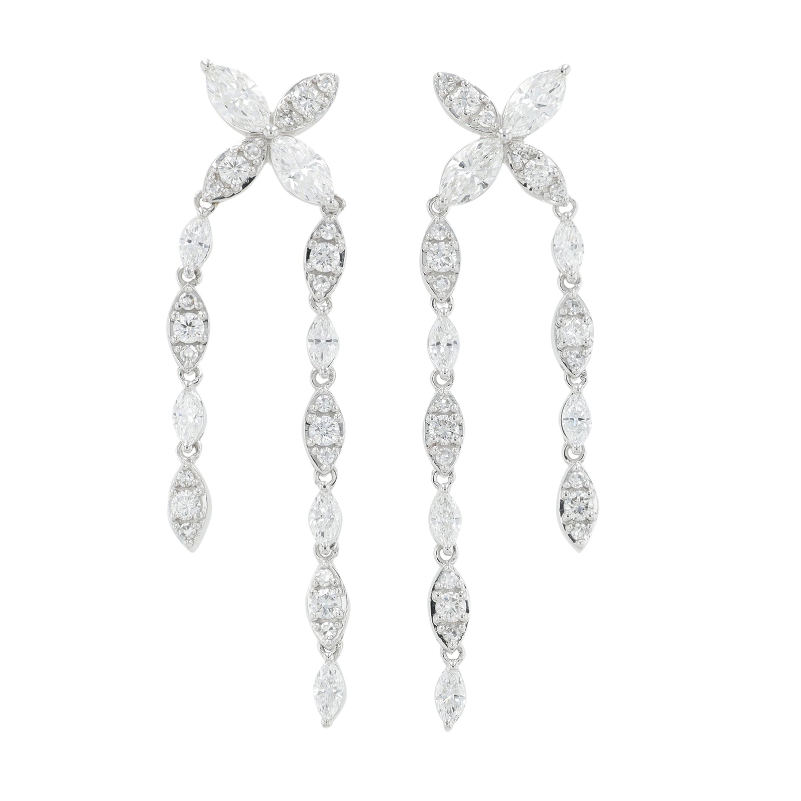 Lab Diamond Earrings in 14K White Gold (4 ct. tw)