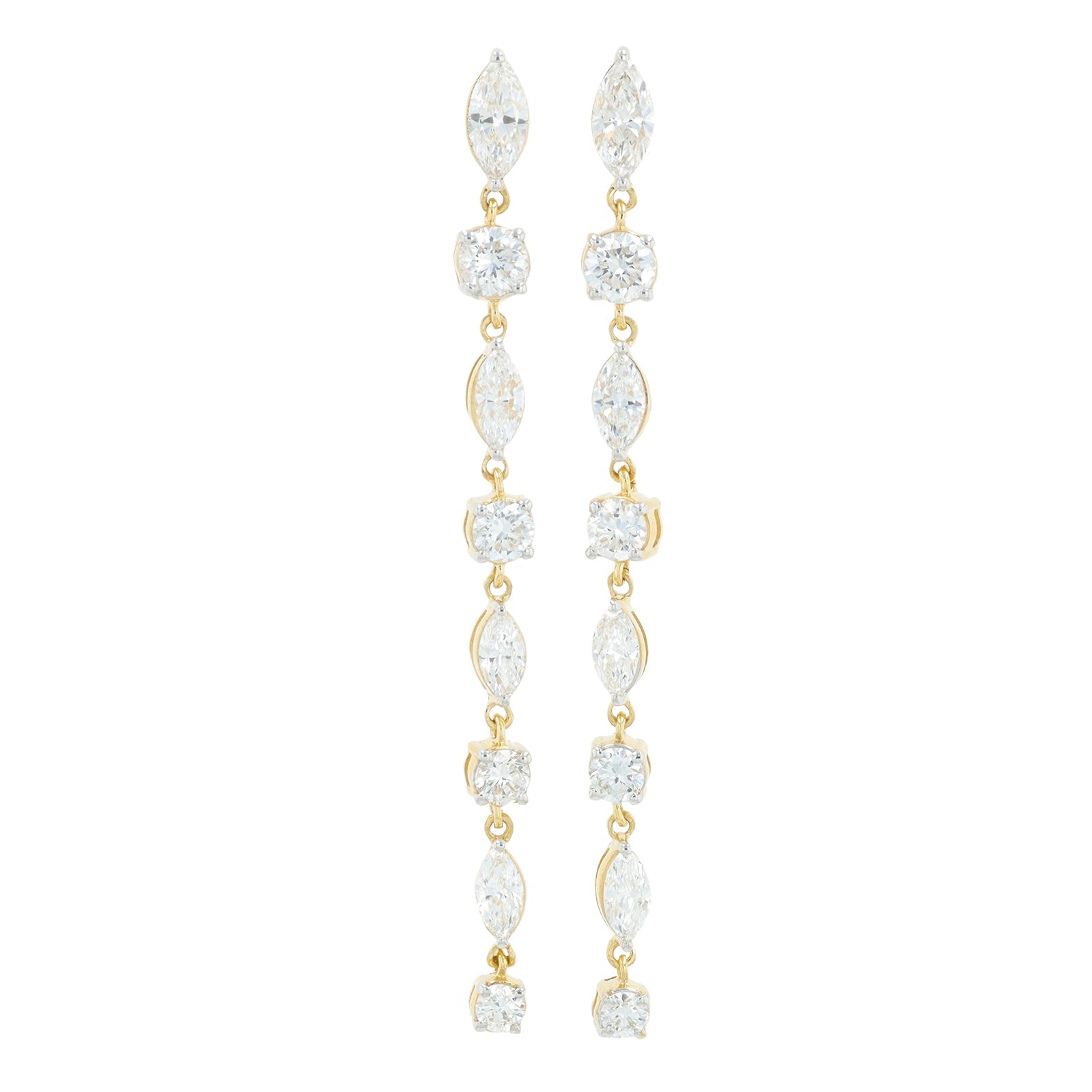 Lab Diamond Earrings in 14K Yellow Gold (2.25 ct. tw)