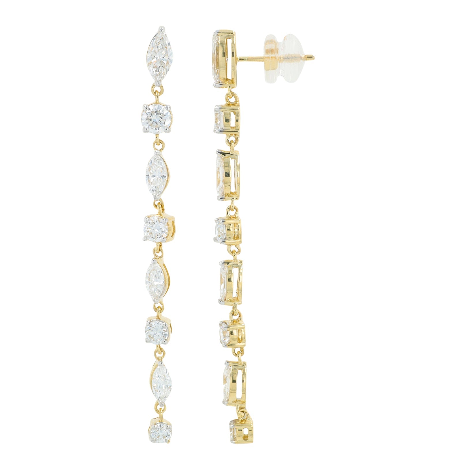 Lab Diamond Earrings in 14K Yellow Gold (2.25 ct. tw)