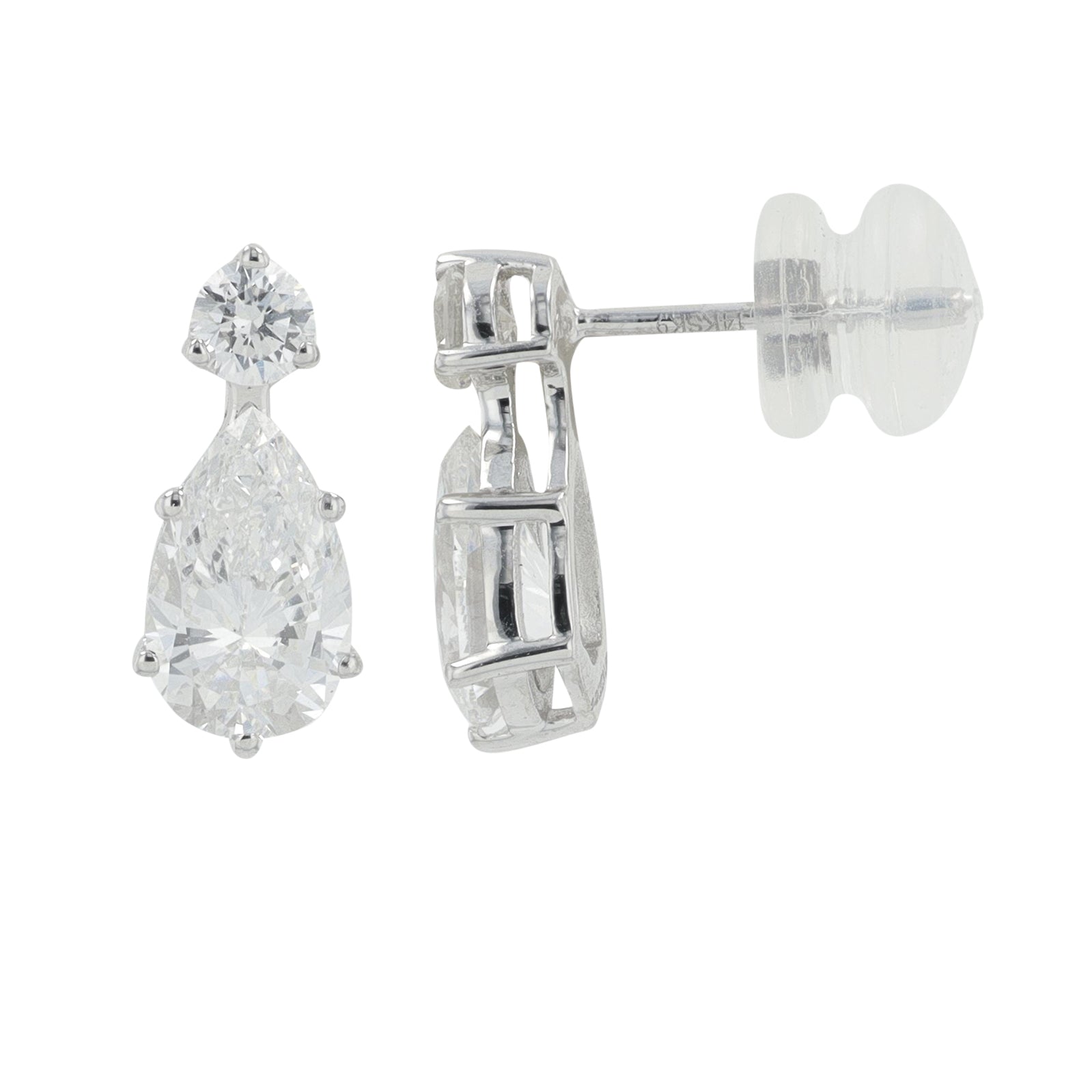 Lab Diamond Earrings in 14K White Gold (1.75 ct. tw)