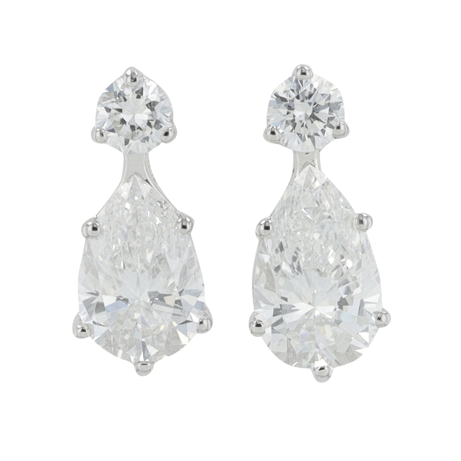 Lab Diamond Earrings in 14K White Gold (1.75 ct. tw)