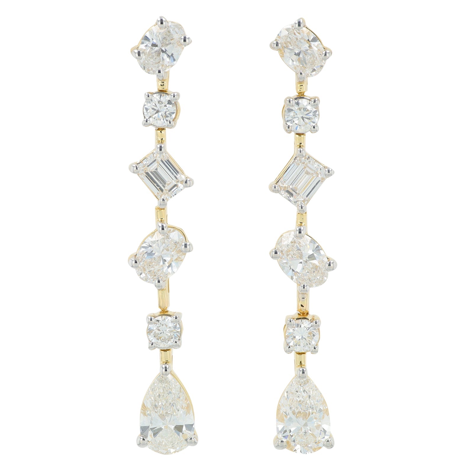 Lab Diamond Earrings in 14K Yellow Gold (4 ct. tw)