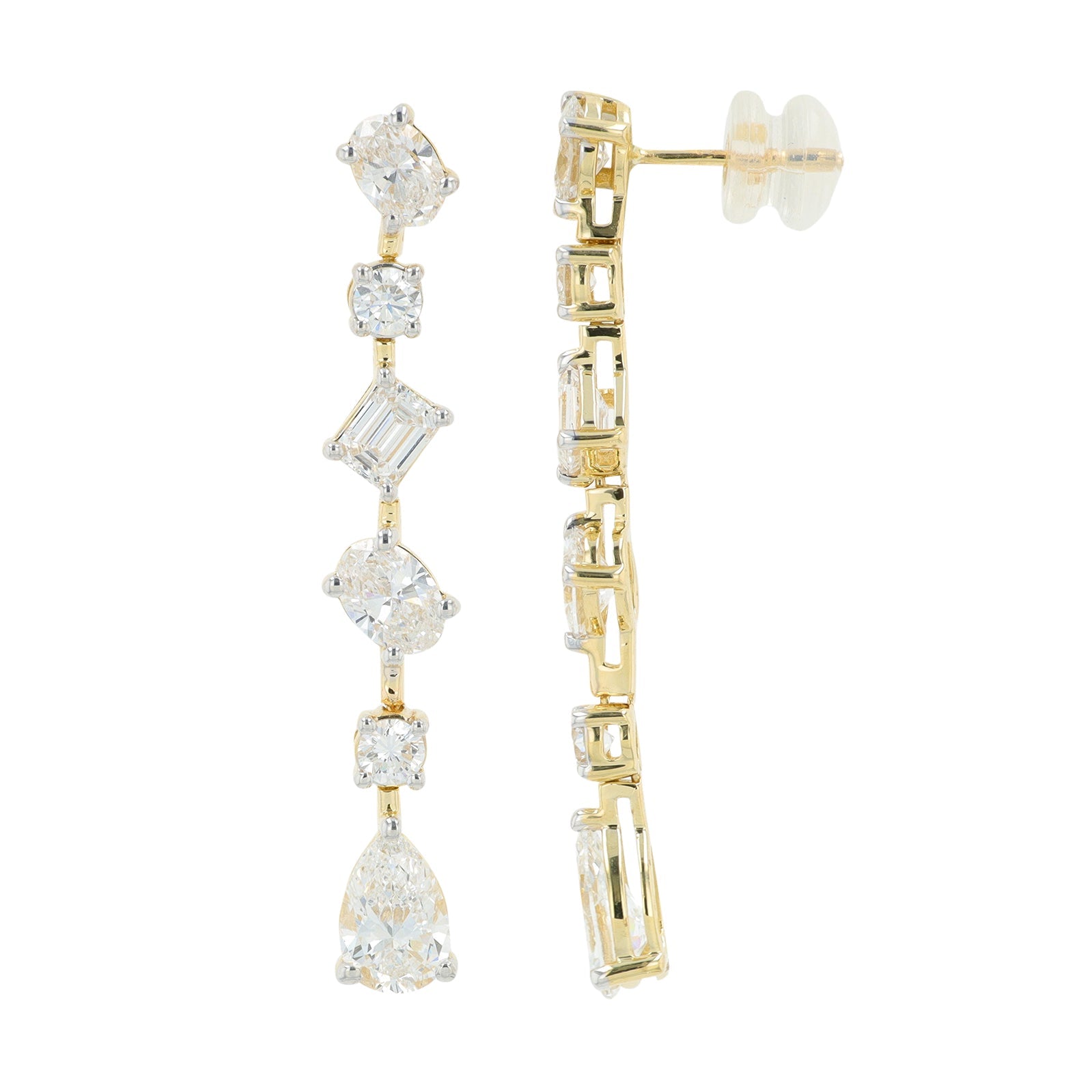 Lab Diamond Earrings in 14K Yellow Gold (4 ct. tw)