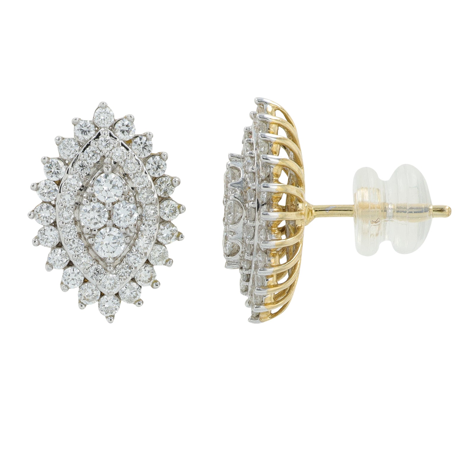 Lab Diamond Earrings in 10K Yellow Gold (1 ct. tw)