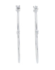 Lab Diamond Hoops in 10K White Gold (0.05 ct. tw)