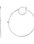 Lab Diamond Hoops in 10K White Gold (0.05 ct. tw)