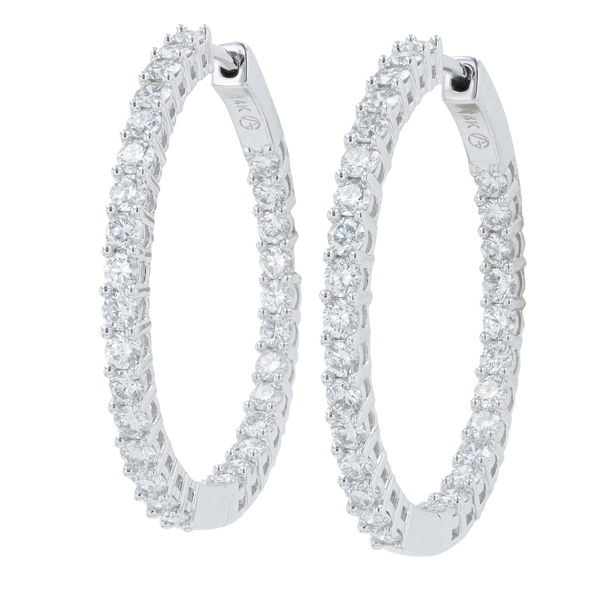 14K 2.50 CTW Lab Grown Diamond Inside-Out Hoops<p><strong>Lab Grown Diamond</p></strong><p><strong>More Colors Available</p></strong>