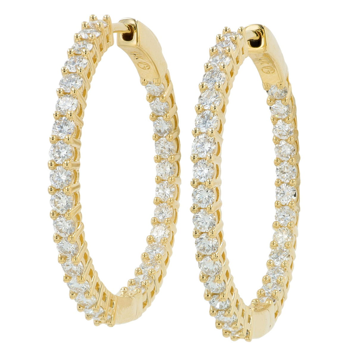 14K 2.50 CTW Lab Grown Diamond Inside-Out Hoops<p><strong>Lab Grown Diamond</p></strong><p><strong>More Colors Available</p></strong>