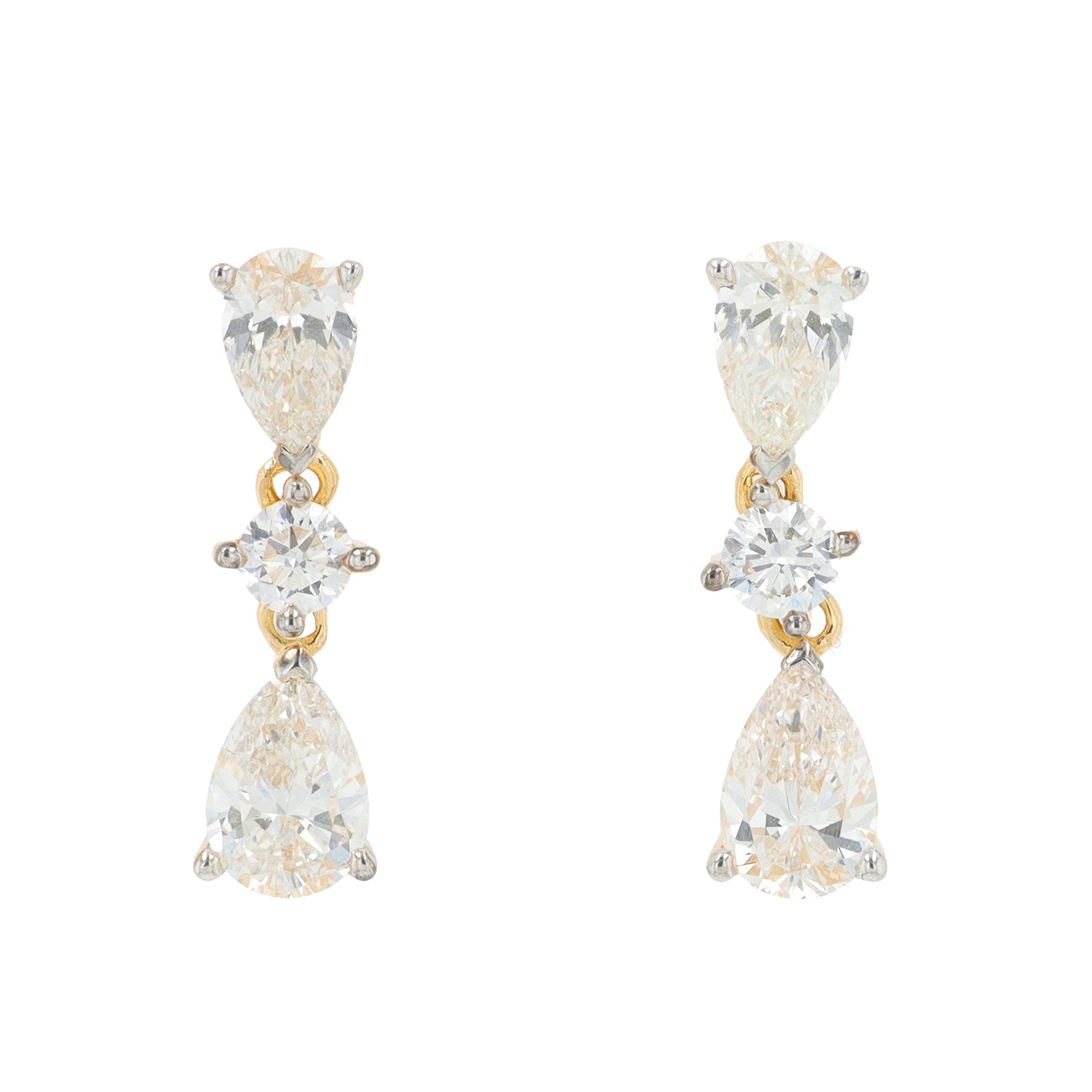 14K 1.50 CT Lab Grown Diamond Dangle Earrings<p><strong>More Colors Available</p></strong><p><strong>Lab Grown Diamond</p></strong>