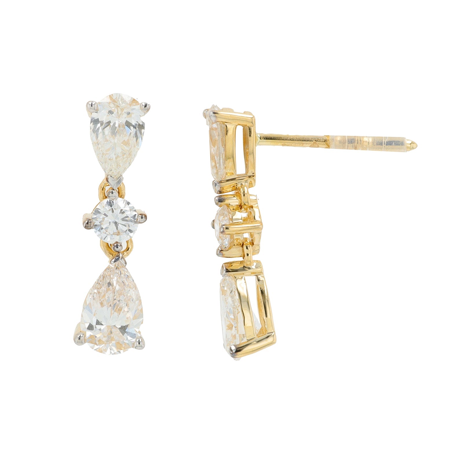 14K 1.50 CT Lab Grown Diamond Dangle Earrings<p><strong>More Colors Available</p></strong><p><strong>Lab Grown Diamond</p></strong>