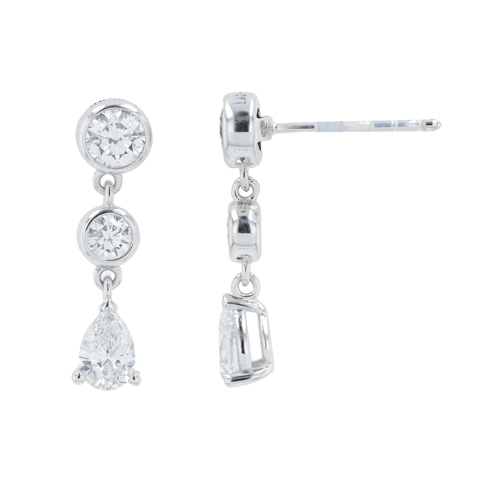 14K 1.25 CT Lab Grown Diamind Dangle Earrings<p><strong>More Colors Available</p></strong><p><strong>Lab Grown Diamond</p></strong>