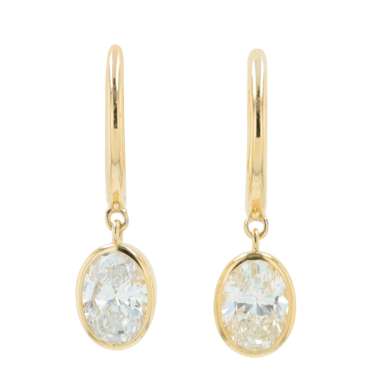14K 1.50 CT Lab Grown Diamond Oval Bezel Set Earrings<p><strong>More Colors Available</p></strong><p><strong>Lab Grown Diamond</p></strong>