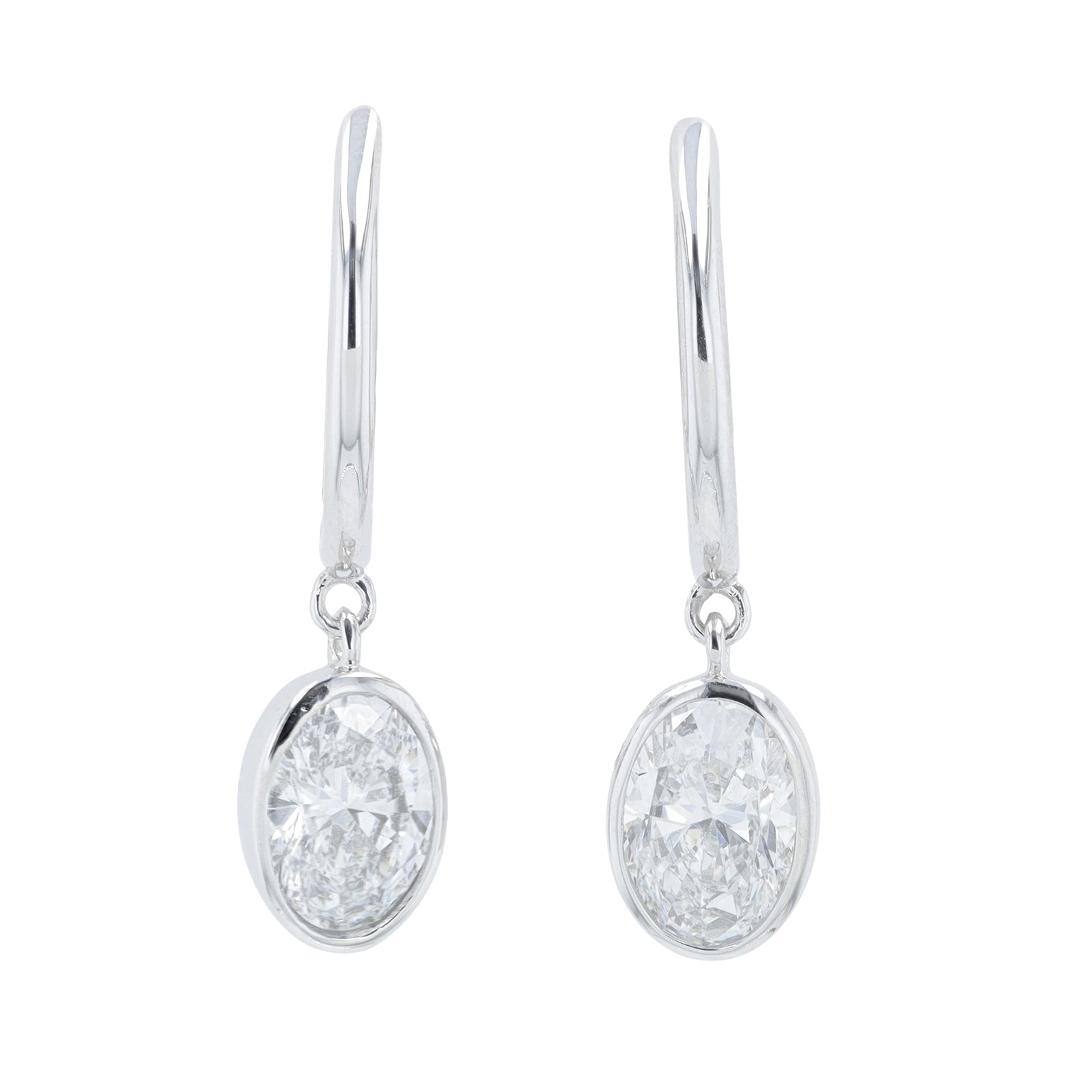 14K 1.50 CT Lab Grown Diamond Oval Bezel Set Earrings<p><strong>More Colors Available</p></strong><p><strong>Lab Grown Diamond</p></strong>